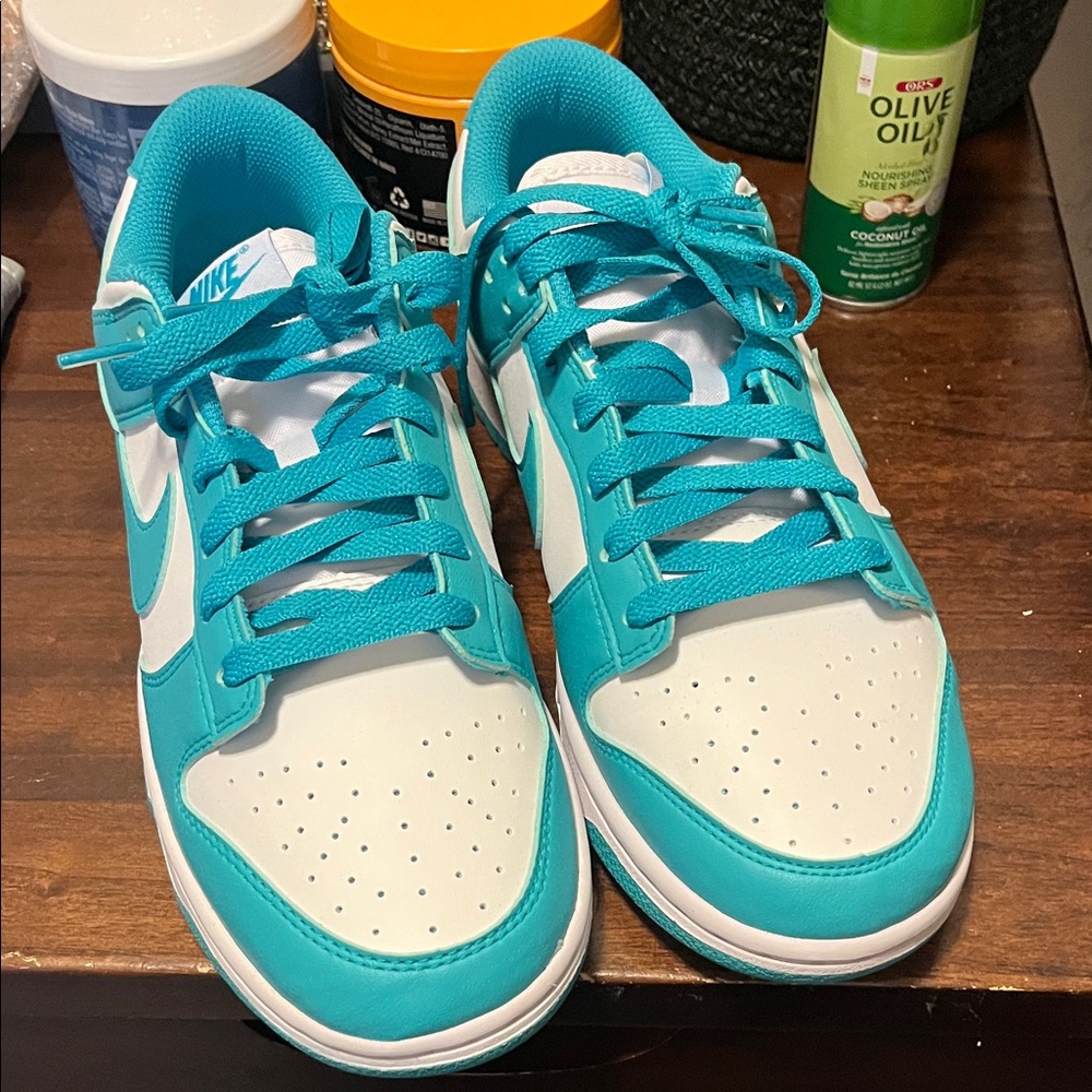 Nike Teal and White Sneakers